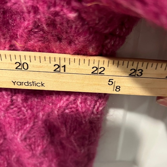 Jessica Simpson Festival Fuchsia Combo Kati Txture Pleat Slv P/O Sweater 2X - Picture 8 of 9